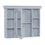 35'' x 28'' Blue Wall Mounted Bathroom Storage Cabinet with Mirror Door, Modern Bathroom Wall Cabinet with Mirror - Korvel