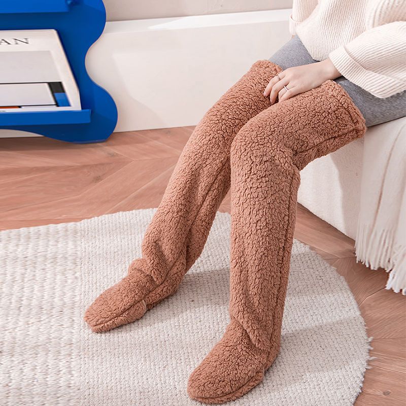 Long leg socks socks for girls autumn and winter warm socks teddy bear floor socks long tube socks warm high tube socks ﻿ - Korvel