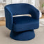 Swivel Barrel Chair, Velvet Accent Armchair 360 Degree Swivel Club Chair for Living Room Bedroom Reception Room - Korvel