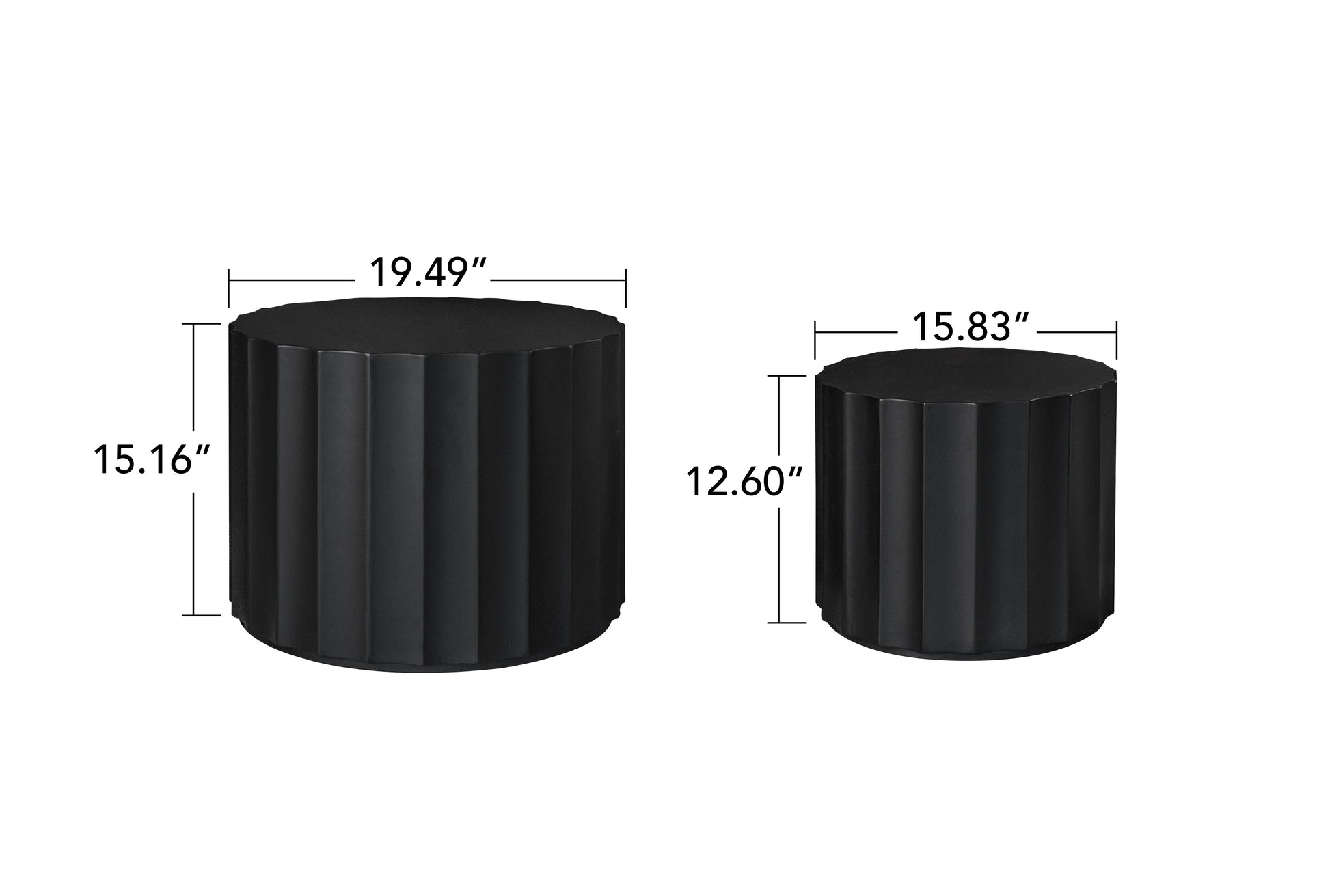 Coffee Table Set of 2, Round Coffee Table ,Nesting Coffet Table,End table,Circle Sidetable for Living room ,Bedroom - Korvel