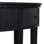 U-Style Distinctive Features of Pine Veneer Console Table with Vertical Stripe Drawer Fronts and Four Legs - Korvel