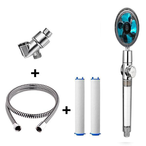 Propeller Shower Turbocharged Shower Head Shower Head Shower One-Button Water-Stop Shower - Korvel