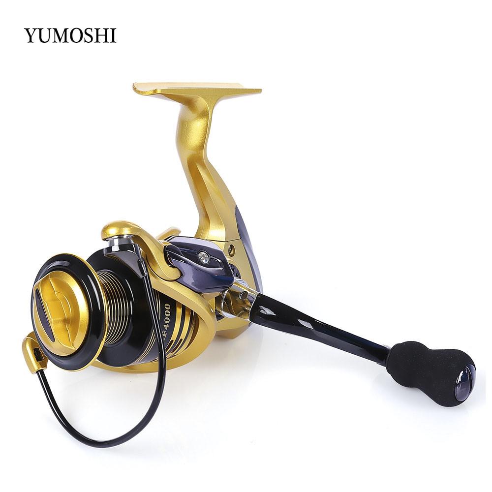 YUMOSHI Full Metal Spinning Fishing Reel with Aluminum Spool