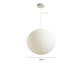 White Japanese style pendant light simple living room round rice paper round LED pendant light - Korvel