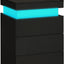 Modern LED Black Nightstand with Multi-Colour Lighting