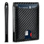 Portefeuille pour hommes en motif carbone premium
