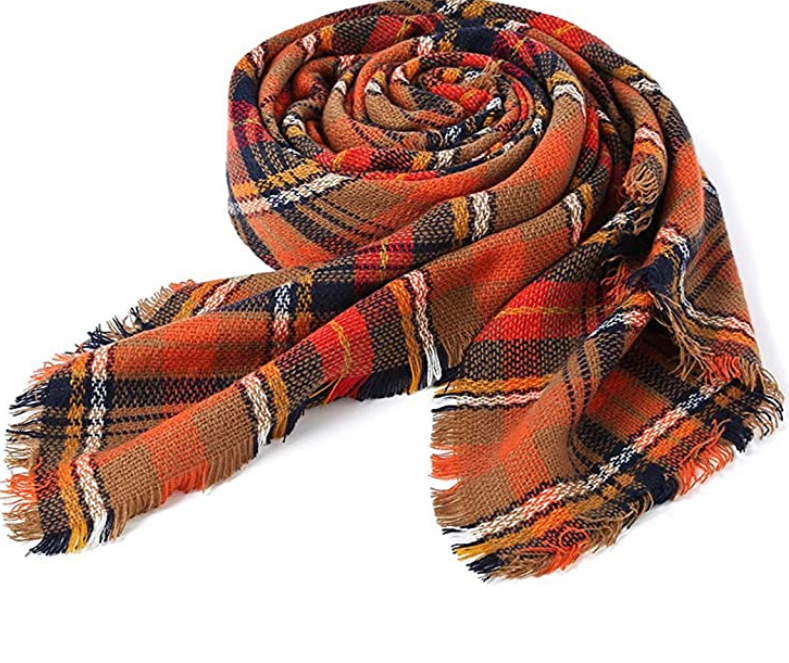Premium Oversized Women's Scarf in Grey and Brown