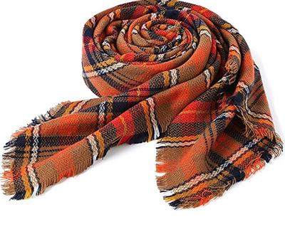 Premium Oversized Women's Scarf in Grey and Brown