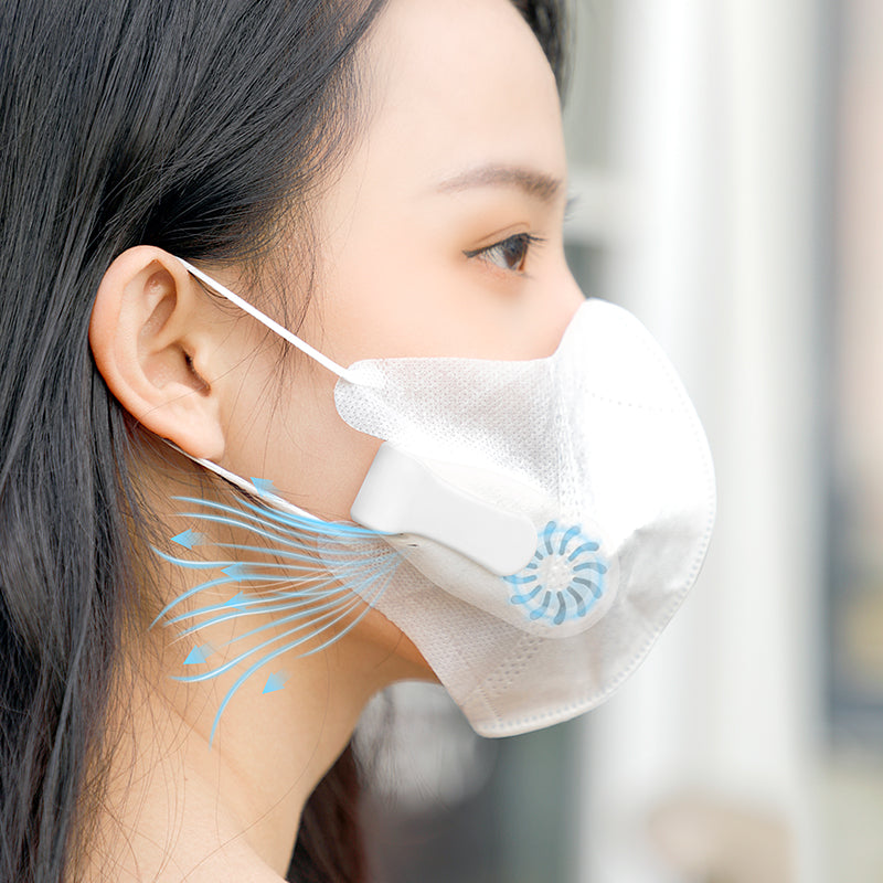 Net Celebrity Fan Mask Fan Mini Portable Children's Mask Anti-Stuffy Instead Of Breathing Valve Usb Charging Smart Fan - Korvel