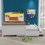 Cama Plataforma Elegante de Tamaño Twin con Almacenamiento y Cabecera LED