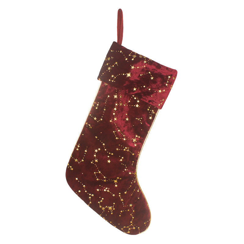 Christmas Gift Candy Bag Pendant Star Christmas Socks Christmas Socks Decoration - Korvel