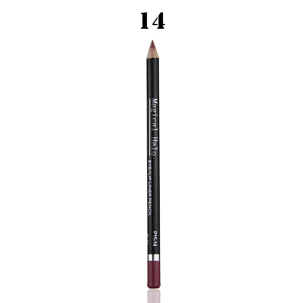 Makeup MH12 Color Mixed Waterproof Lip Liner Lip Nude Lip Pencil Lipstick Pen Set of 12 - Korvel