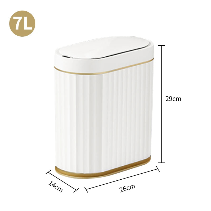 Smart Sensor Trash Can Touchless Sensor Trash Bin Trash Can with Lid Automatic Sensor Waste Basket - Korvel