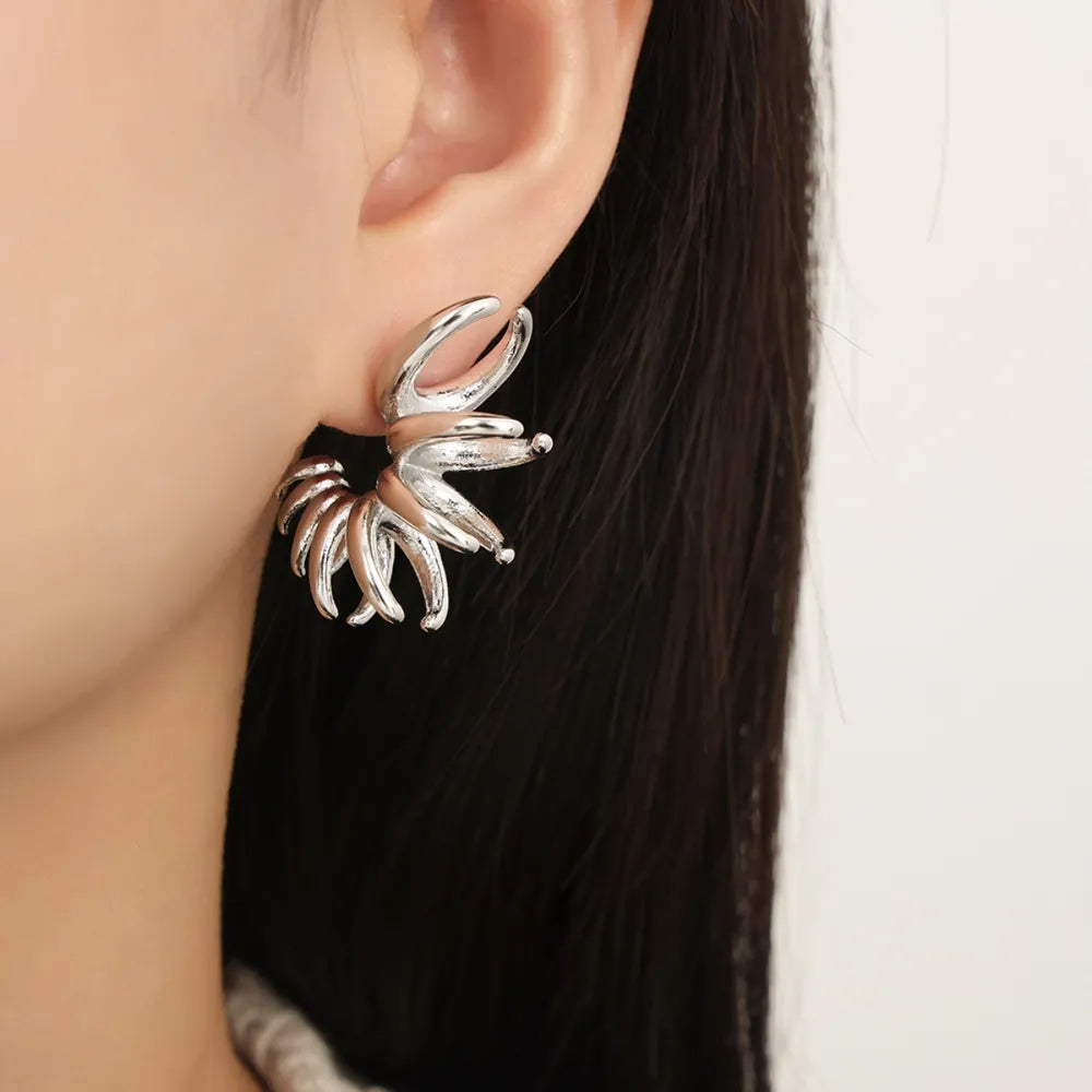 Titanium Steel Irregular Shape Earrings - Korvel