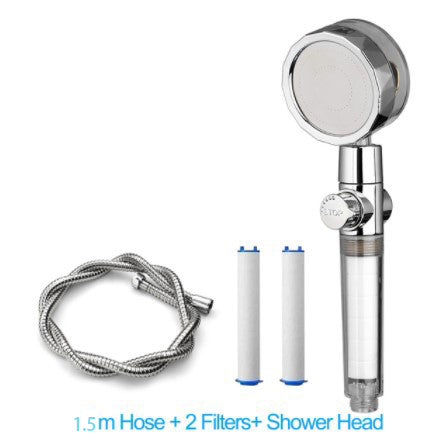 Propeller Shower Turbocharged Shower Head Shower Head Shower One-Button Water-Stop Shower - Korvel