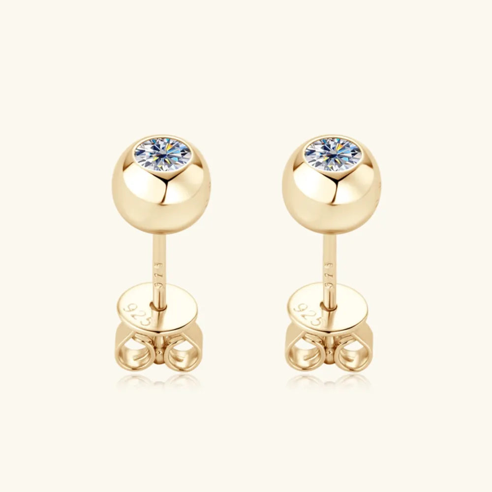 Moissanite 925 Sterling Silver Stud Earrings - Korvel