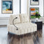 Beige Velvet Modern Sofa with Pull-Out Bed and USB Port