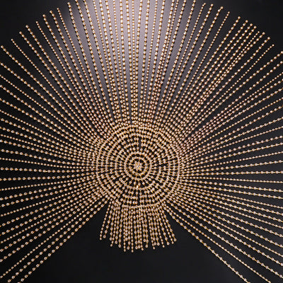 Exaggerated long flowing Su hair chain nightclub stage performance rhinestone hair accessories European and American headwear hair chain - Korvel