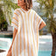 Angel Wings Openwork V-Neck Short Sleeve Cover Up - Korvel