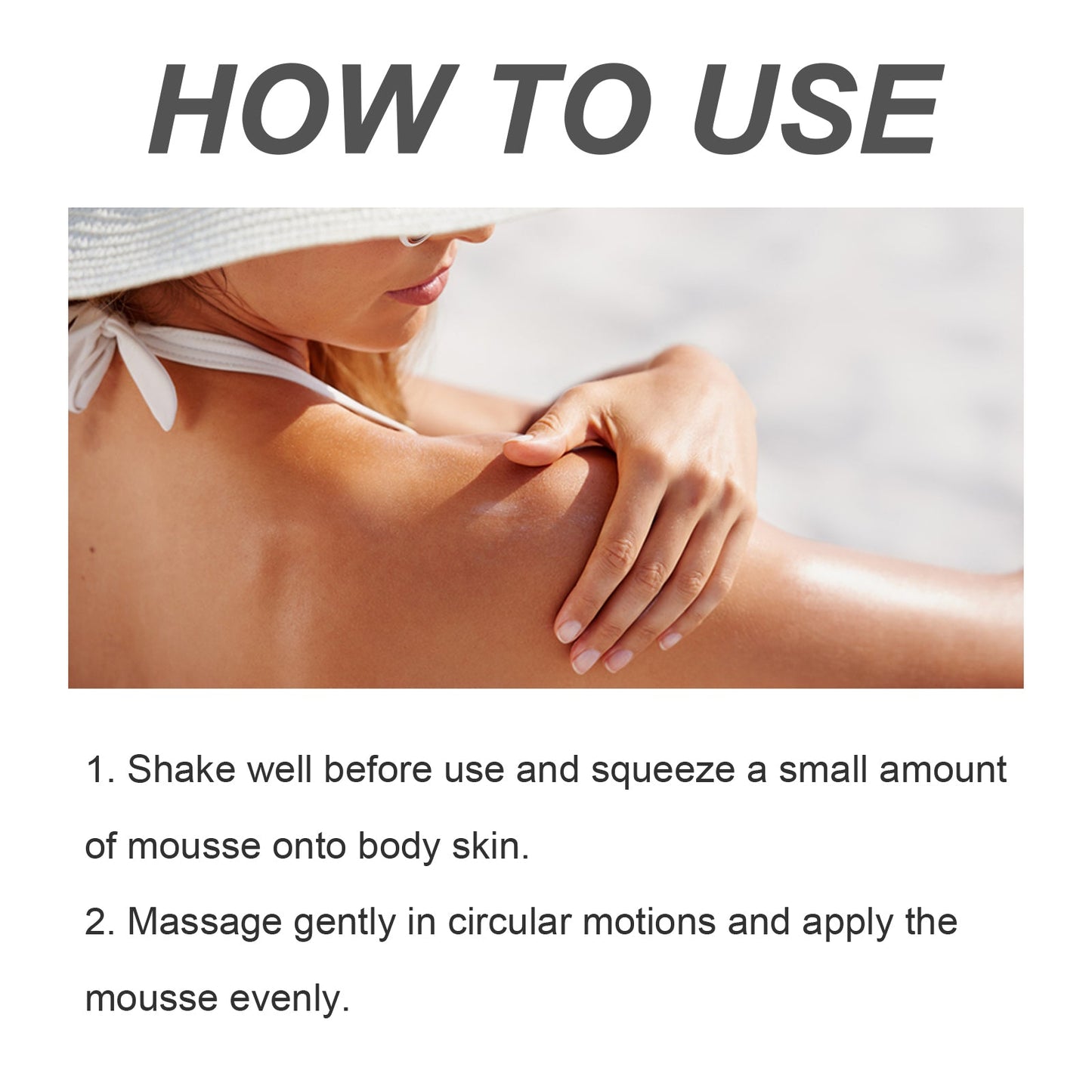 Tanning Mousse, Summer Outdoor Seaside Help Sun Moisturizing Skin Natural Fashion Wheat Color - Korvel