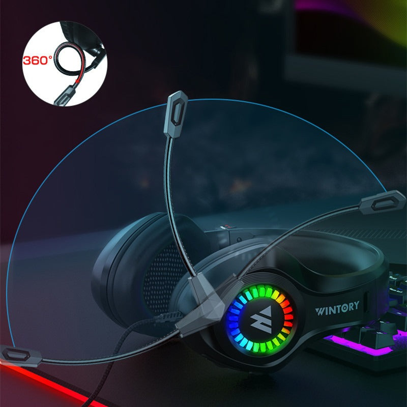 Casque de jeu filaire premium avec design lumineux