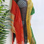 Fringe Color Block Scoop Neck Cover Up - Korvel