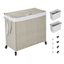 Premium Laundry Hamper with Lid and Wheels - 160L Grey