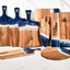 Wood Cutting Board Resin Blue green Wave Pattern - Korvel