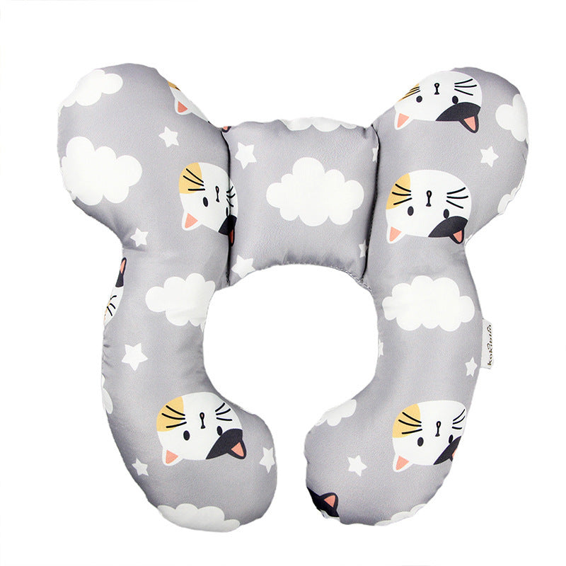 Baby head protection U-shaped pillow stroller fixed head pillow car seat sleeping protection head and neck pillow - Korvel