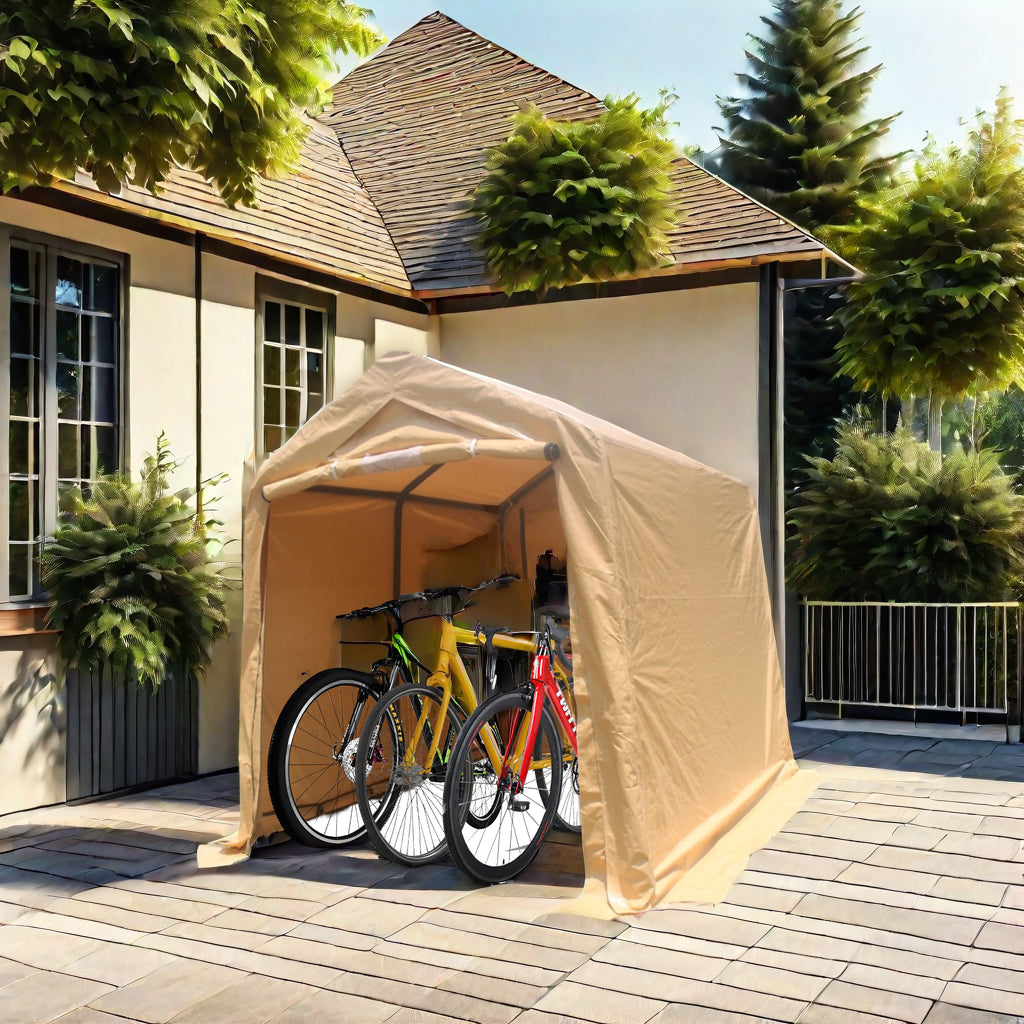 7x8 ft Outdoor Portable Gazebo Storage Shelter Shed