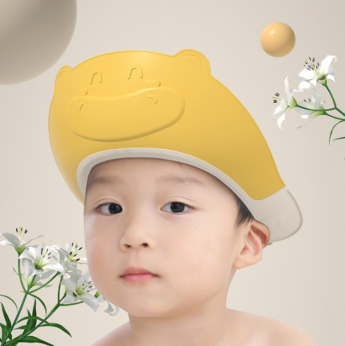 Baby Shampoo God Ear Protector Shampoo Hat Adjustable Infant Child and Toddler Waterproof Shower Shampoo Hat - Korvel