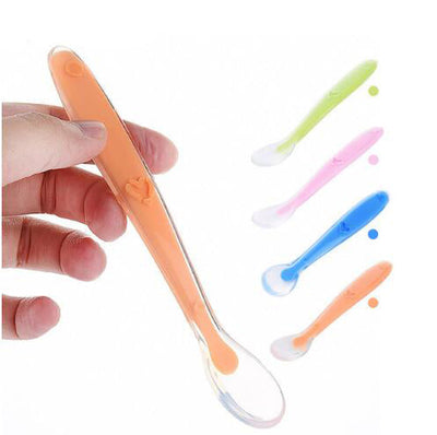 baby silicone spoons feeding dishes Tableware - Korvel