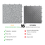 12 x 12 inch gray interlocking deck tiles, plastic waterproof pebble pattern, pack of 12 pieces - Korvel
