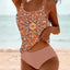 Digital Printed High Waist Tankini Swimsuit for Women