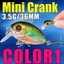 AFISHLURE  36mm 3.5g Crank Bait Hard Plastic Artificial Fishing Lure Fake carp Pesca  Wobbler Leurre Peche  Isca - Korvel