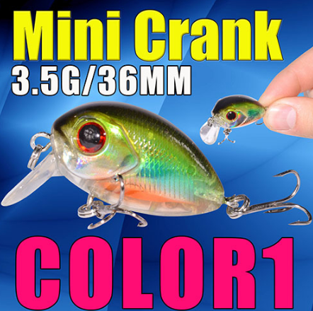 AFISHLURE  36mm 3.5g Crank Bait Hard Plastic Artificial Fishing Lure Fake carp Pesca  Wobbler Leurre Peche  Isca - Korvel
