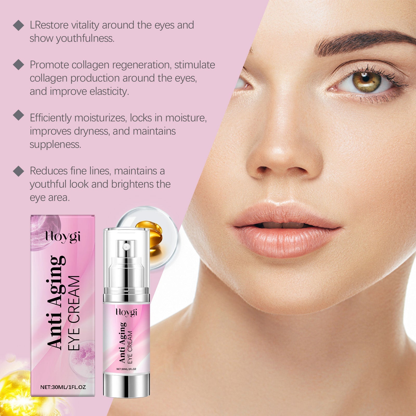 Eye Cream Gentle, Delicate, Moisturizing, Soft, Brightening, Firming And Massaging Eye Care Cream - Korvel