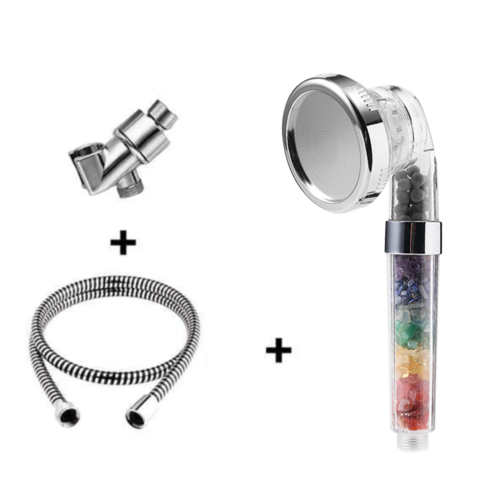 Seven-Color Crystal Gravel Handheld Shower