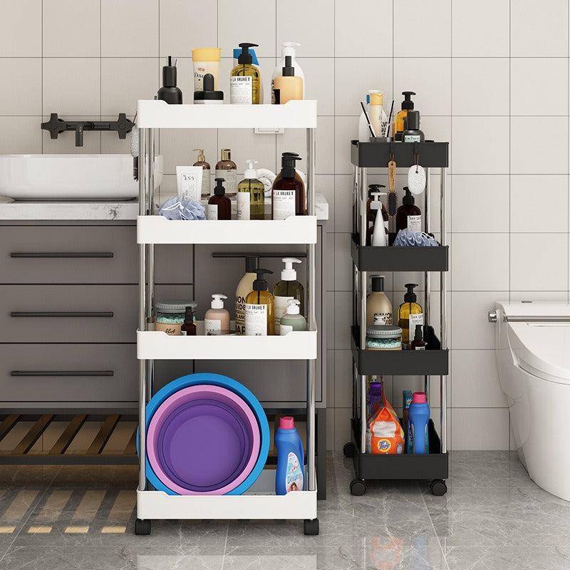 Kitchen multi layer vegetable basket rack floor-standing removable vegetable storage household multi functional trolley - Korvel