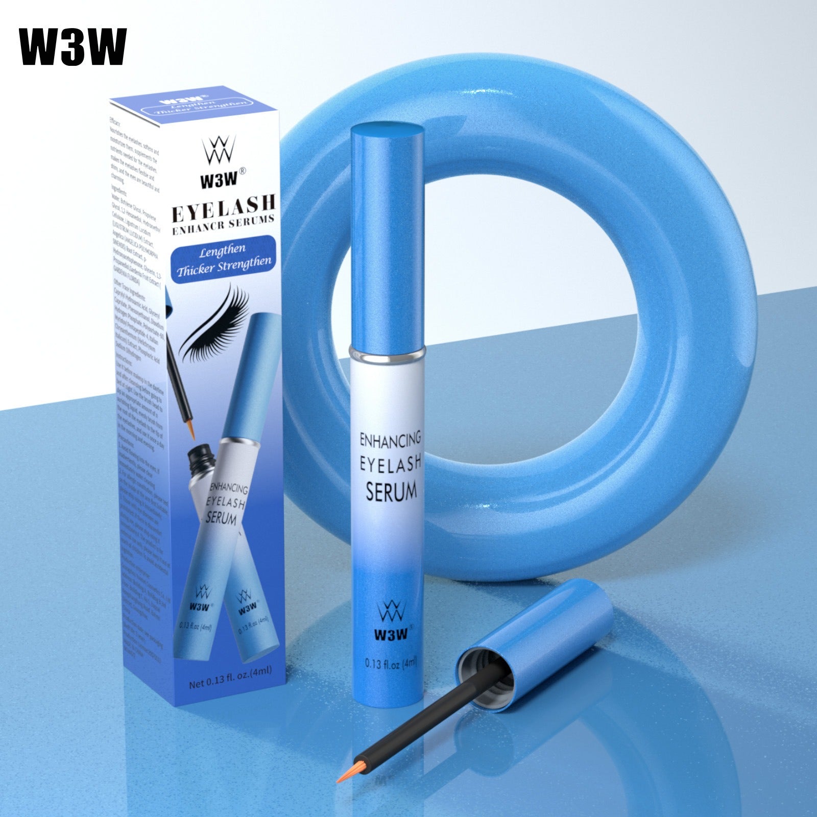 W3W Eyelash serum black thick Eyelash serum long curling - Korvel