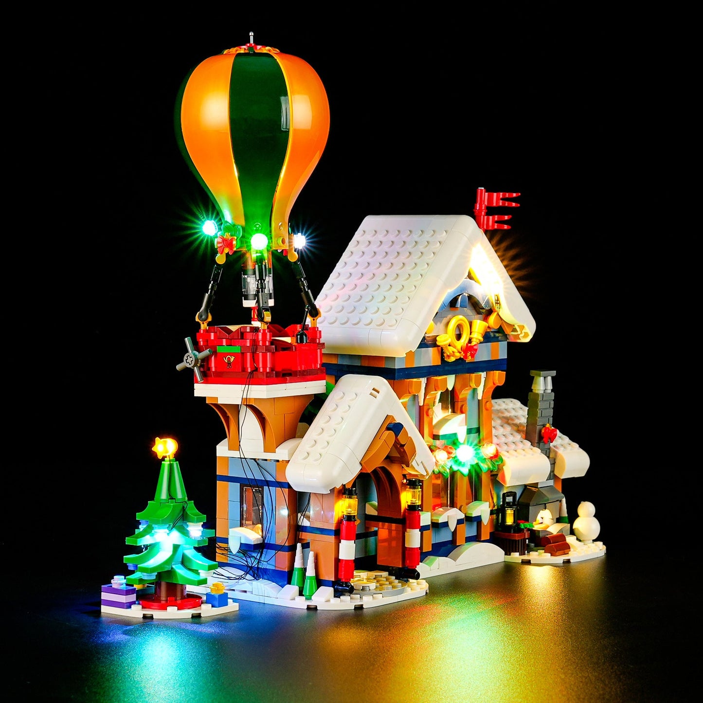 YB brand compatible with LEGO 10339 Santa Claus Post Office building blocks, LED lighting fixtures, winter lighting model ornaments - Korvel