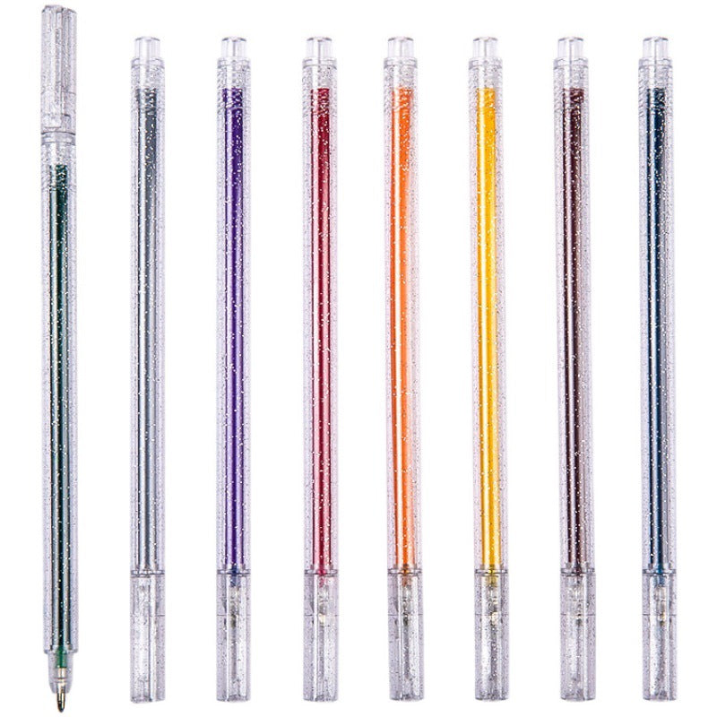Drawing Doodling Scrapbook Journaling fluorescent Sparkle Gel Pen Neon Glitter Pens Fine Tip Art Markers Glittering Pen Set - Korvel