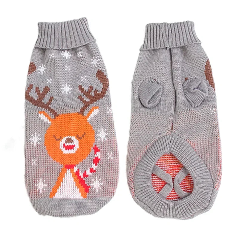 Warm Pet Dog Sweater Winter Dog Clothes for Small Medium Dogs Knitted Puppy Cat Coat Chihuahua French Bulldogs Yorkie Customes - Korvel