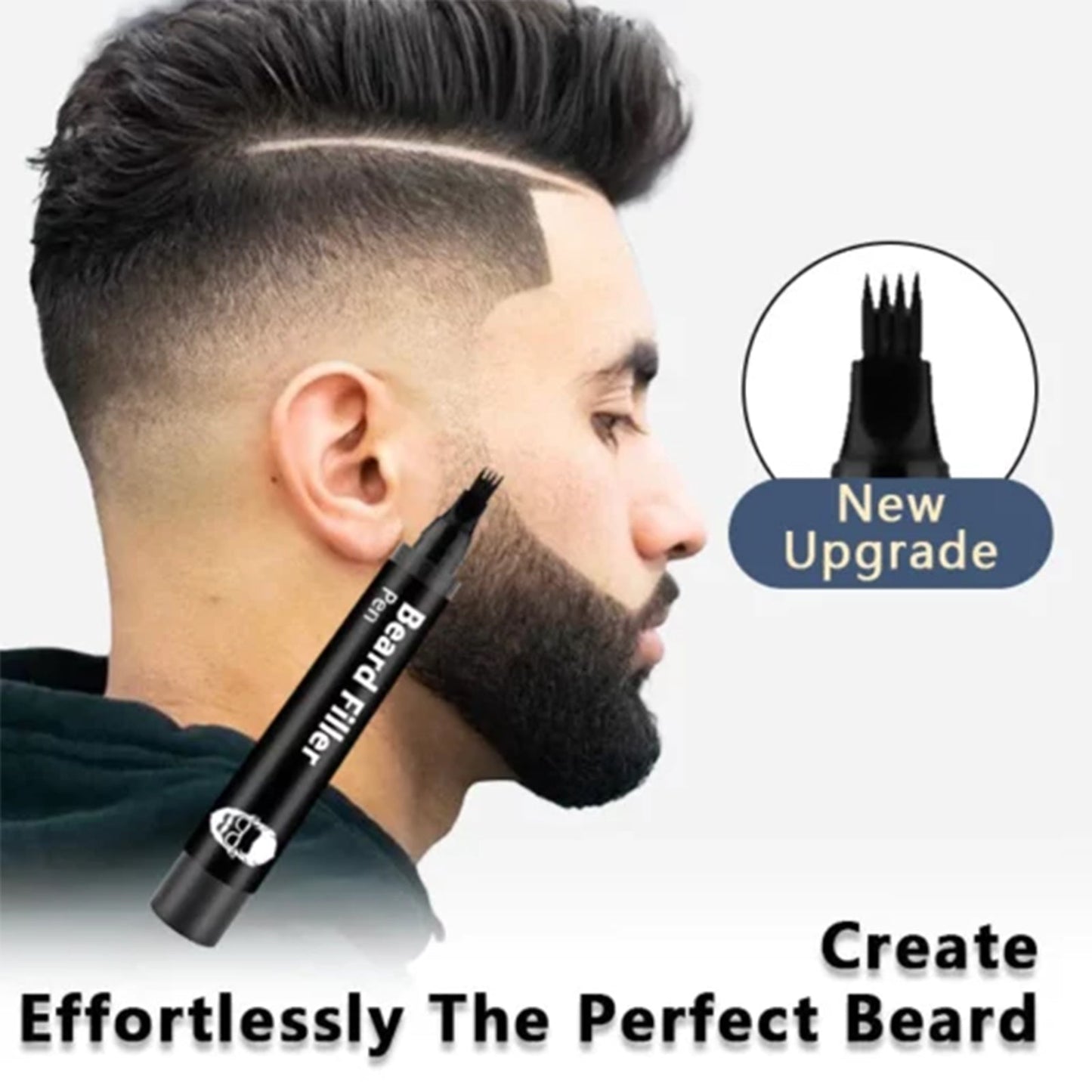 Stylo de Remplissage de Barbe - Définition Facile pour un Look de Barbe Complète
