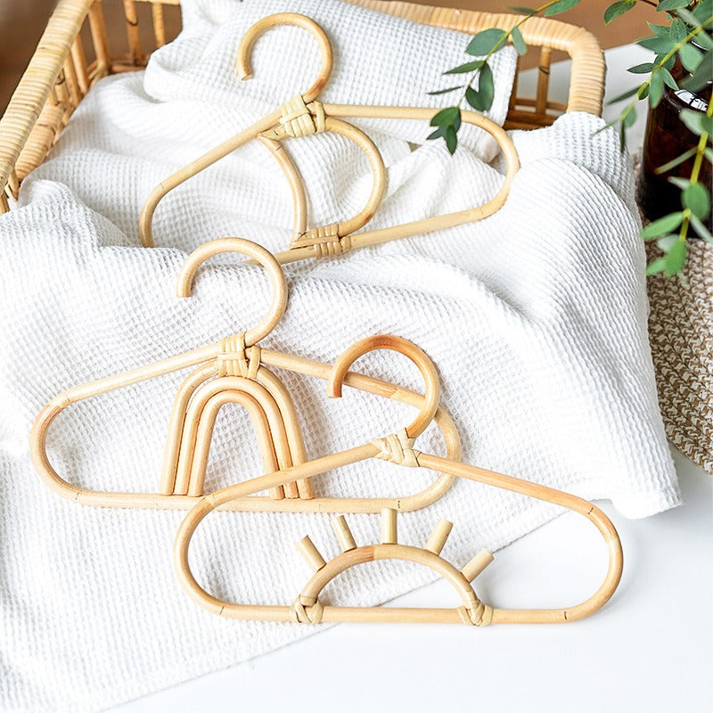 1pcs Handmade Vine Clothes Hanger Indonesian Vine Weaving Moon Sun Rainbow Style Children's Room Photography Room Decoration - Korvel