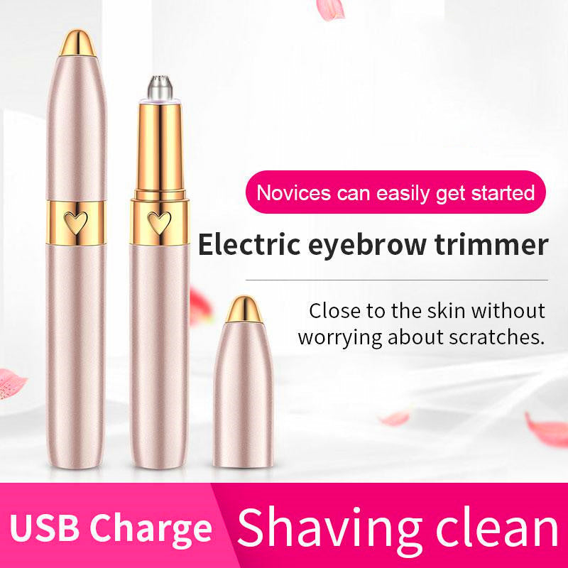 New Electric Eyebrow Trimmer USB Rechargeable Eyebrow Trimmer Easy To Clean Eyebrow Trimmer Shaver Eyebrow Trimmer Epilator - Korvel