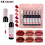 Set de Brillo de Labios Mate Fit Colors Botella de Vino Rojo - 6 Pcs