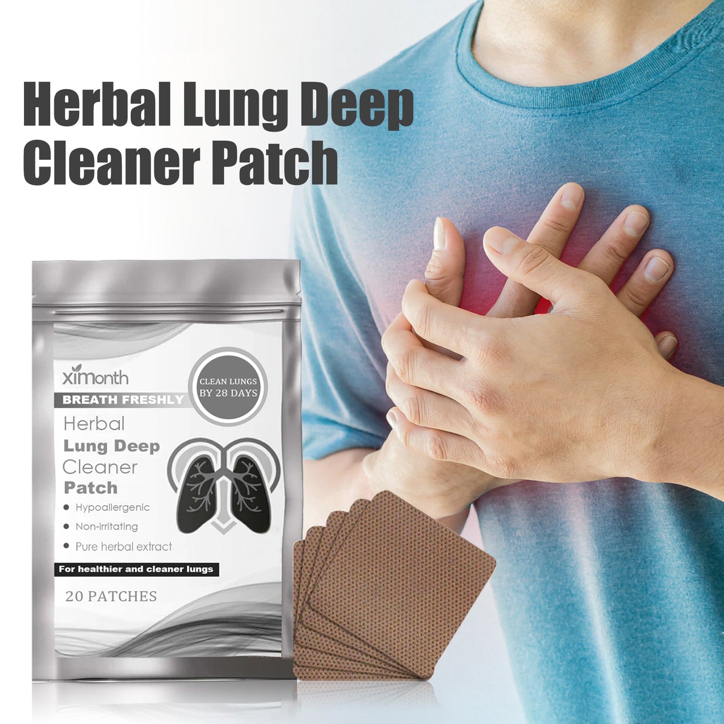 Herbal Lung Deep Cleaner Patch for Relaxation and Comfort
