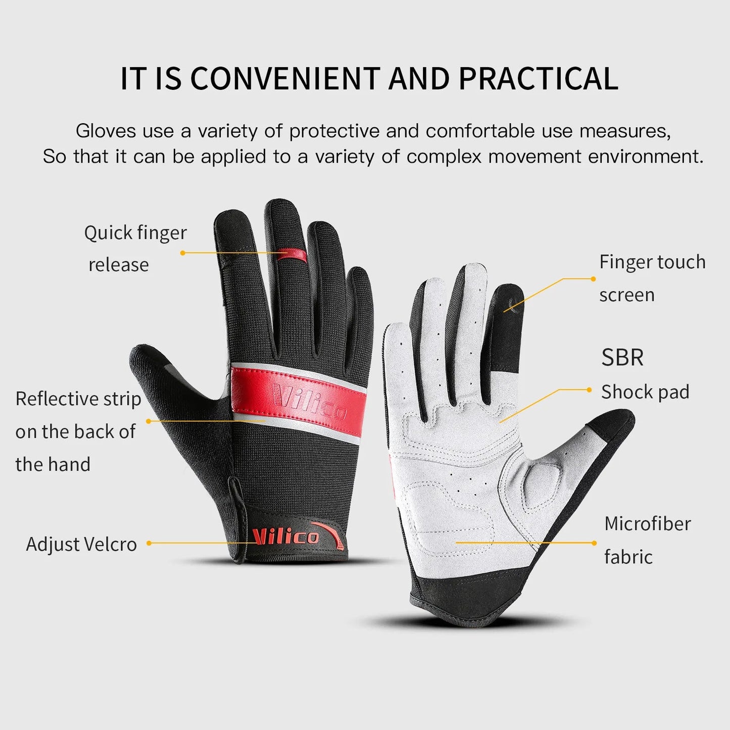 Premium Touchscreen Bicycle Gloves for Outdoor Riding