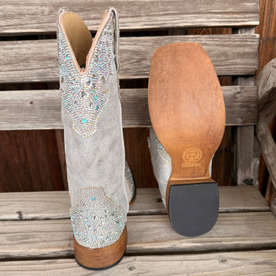 Roper Women's Silver Rhinestone Embellished Boots - Korvel